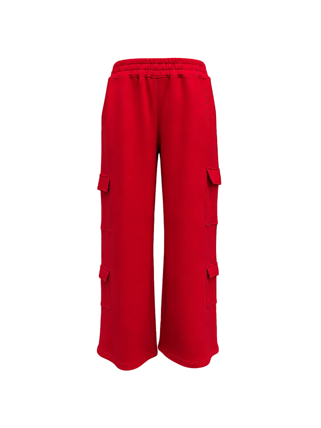 Womens Cargo Pants-Red