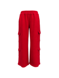 Womens Cargo Pants-Red