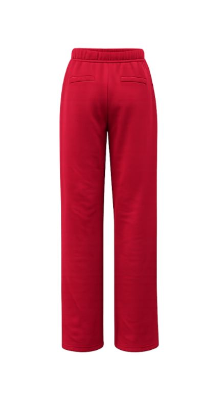 Mens Straight Leg Pants-Red