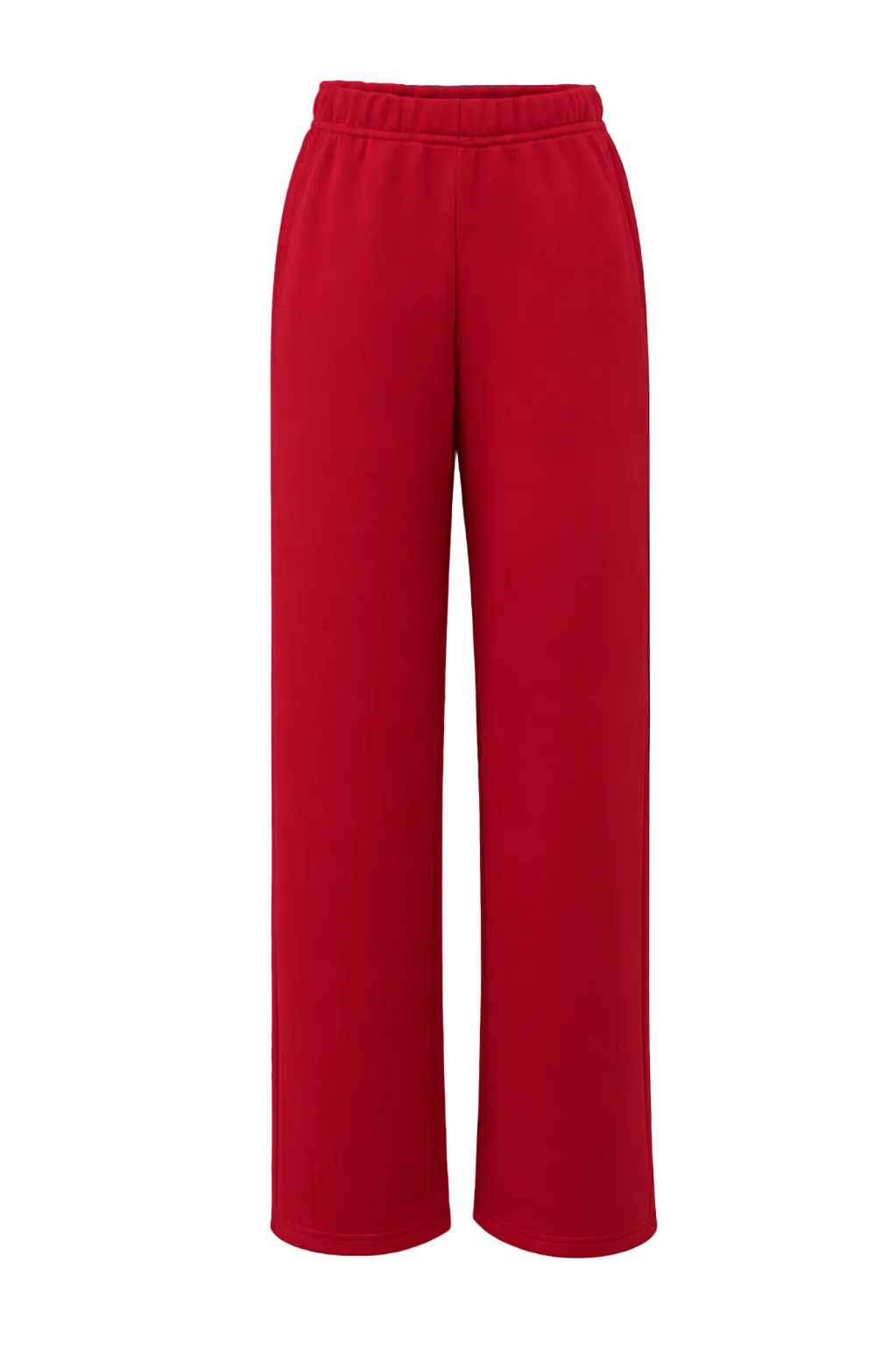 Mens Straight Leg Pants-Red