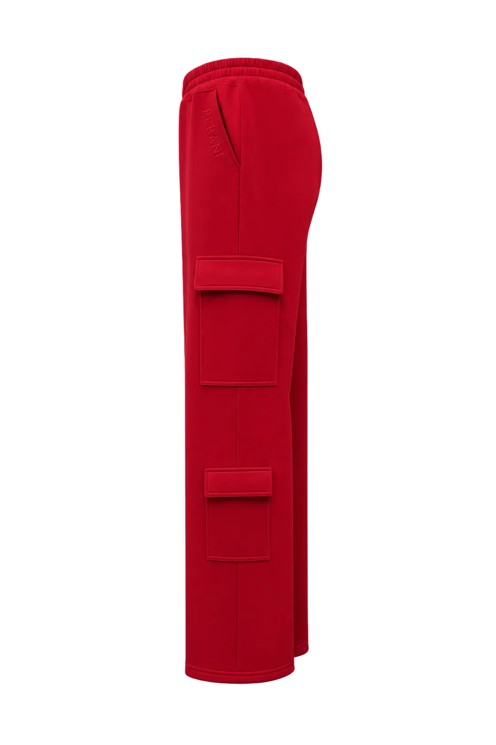 Womens Cargo Pants-Red