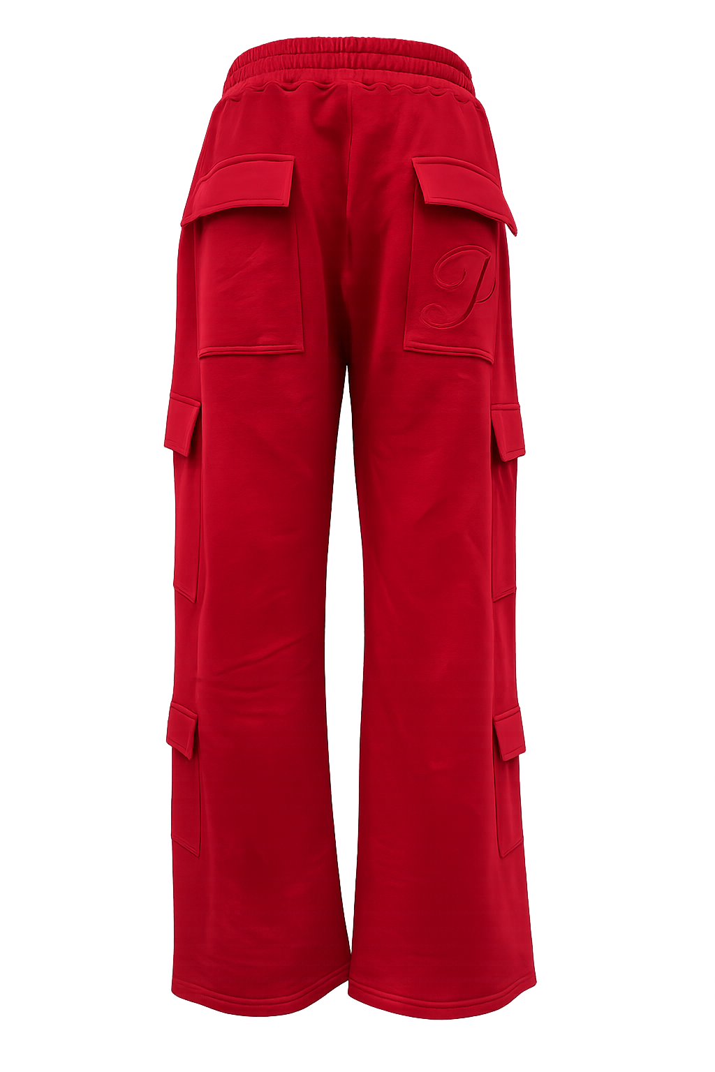 Womens Cargo Pants-Red