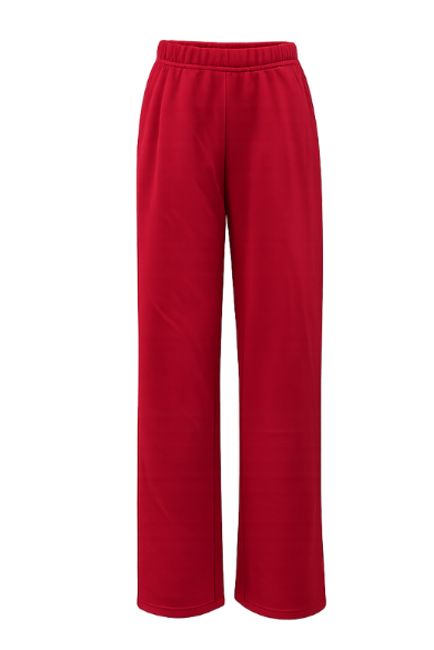 Mens Straight Leg Pants-Red